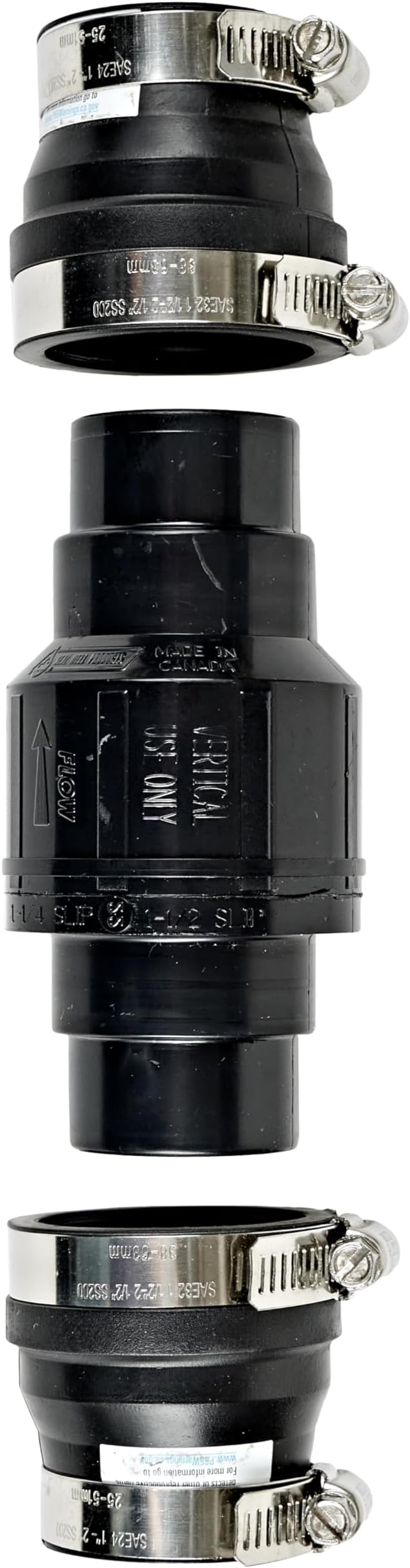Red Lion SCV114 1-1/4-Inch and 1-1/2-Inch ABS Vertical Sump Pump Check Valve, Black, 14942901
