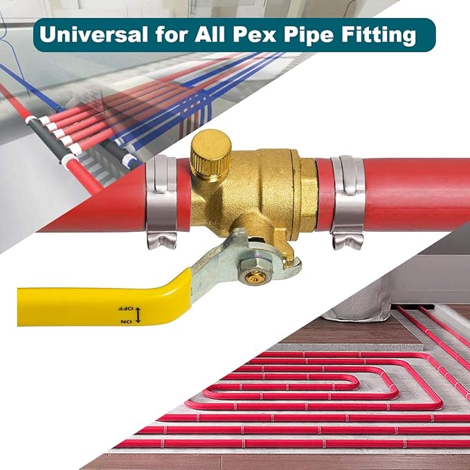 LOKMAN 50 Pack 3/4 Inch PEX Cinch Clamps, Stainless Steel Cinch Crimp Rings Pinch Clamps for PEX Tubing Pipe Fitting Connections (3/4 Inch)