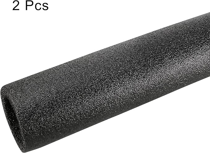 MECCANIXITY Foam Tube Sponge Protective Sleeve Black Seal Sleeve Polyethylene Pipe 60x80mm(2.36x3.15 Inch) for Pipe Insulation, Pack of 2