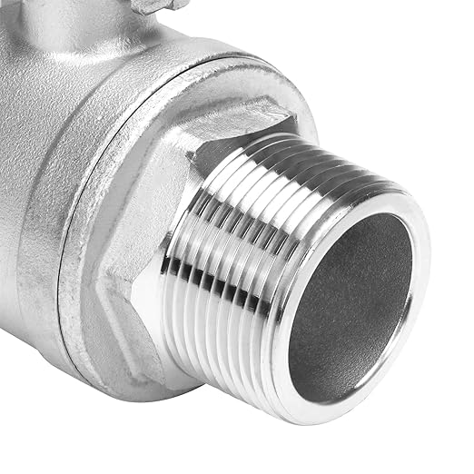 DERNORD Full Port Ball Valve 1-1/4 Inch - Male x Female Stainless Steel 304 Heavy Duty for Water, Oil, and Gas,1000WOG (1.25 Inch NPT)