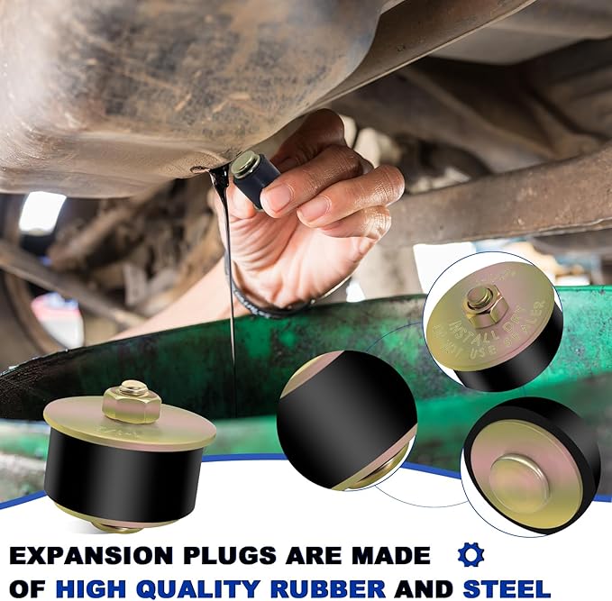 20PCS Expansion Freeze Rubber Plugs Kit,10 Sizes Automotive Engine Rubber Expandable Freeze Plugs Fit Hole 3/4" 7/8" 1" 1-1/8" 1-1/4" 1-3/8" 1-1/2" 1-5/8" 1-3/4" 1-7/8"