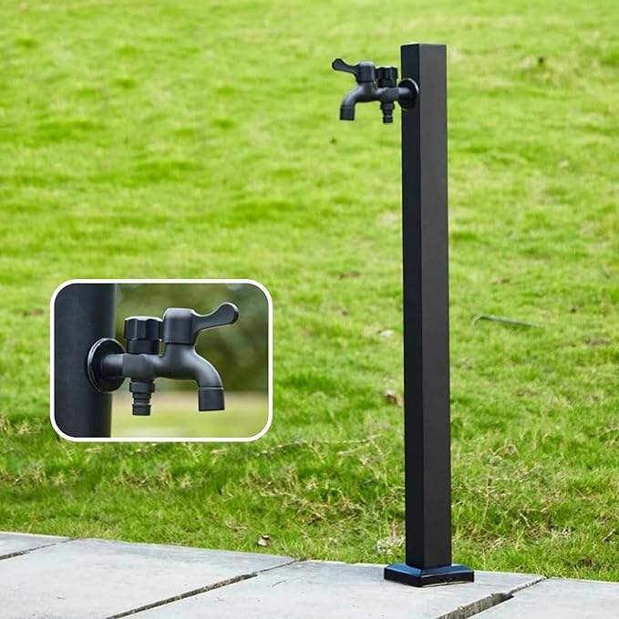 304 Stainless Steel Garden Water Column, Freeze Proof Outdoor Faucet, Yard Hydrant, Outdoor Water Spigot for Backyard, Farm, Lawn(A,95cm/37in)
