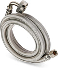 (1 Pack) Seelink 4FT Dishwasher Hose, 3/8" Comp x 3/4” FHT Stainless Steel Water Supply Line with 90 Degree FGH Elbow