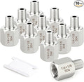 TAISHER 10PCS 304 Stainless Steel Pipe Fitting, New Reducer Adapter, 1/8" NPT Male x 1/4" NPT Female, Reducing Pipe Adapter Fitting