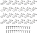 uxcell 24Pcs 10mm(3/8") One Hole Rigid Pipe Strap, 304 Stainless Steel Conduit Clamp Thicken U Bracket Heavy Duty Pipe Clamp with Self-Tapping Screws for Fixing Tube Cable, Silver