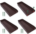 4 Pack Gutter Downspout Extensions,Rain Gutter Downspout Splash Block,Downspout Diverter,Down Spout Drain Extension,Gutter Splash Prevention Device for Cement Floor Lawn Ground (Brown)