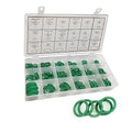 270 PCS Air Conditioning Compressor O-Ring Assortment Kit, Rubber O Ring Kit, 18 Sizes AC Seal Rings Repair Tool, for Car Repair, Plumbing, Air or Gas Connections (Green)