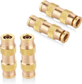 1/4" Air Brake Line Fitting, (One-quarter of an inch) DOT Brass Push in Fitting, Push to Connect Union Fittings Air Brake Union 1/4" Tube OD for Trucks Trailers andIndustrial Use (4 Pack)