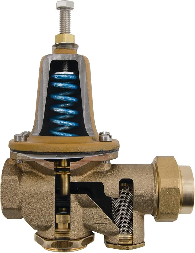 Watts LF25AUB-Z3 Series 3/4" Lead-Free Cast Copper Silicon Alloy Water Pressure Reducing Valve, NPT Female Union x NPT Female Outlet, Polymer Seat, Low Pressure Applications 10 to 35 psi