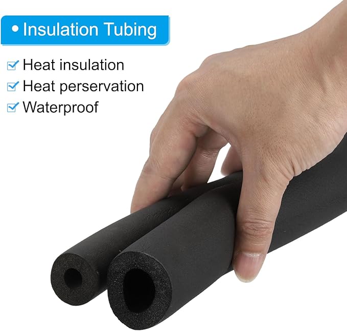 PATIKIL 1-1/8"(28mm) ID x 6Ft Pipe Insulation Foam Tube, 3Pcs Pipe Cover Wrap Roll Bar Padding Tubing for Handle Grip HVAC Outdoor Air Conditioner Units