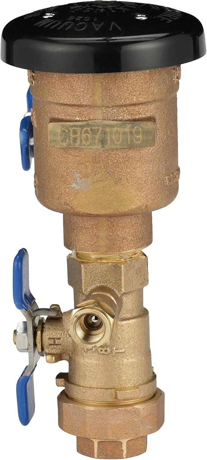 Zurn Wilkins 1-720AU 1" 720A Pressure Vacuum Breaker Assembly with union ball valves
