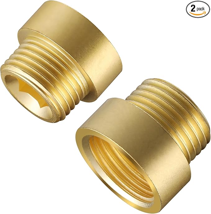 2 Packs Length 20 mm G1/2 Male to Female Brass Fittings for Connecting and Extending Pipes Tubs and Taps