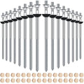 Shimeyao 16 Set Wood Newel Mounting Kit Newel Post Fastener Installation Kit for Residential and Commercial Installation, Anchors Post Directly to Wood or Concrete Floor