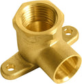 5-Pack EFIELD 1/2"FPT x 1/2"Sweat Brass 90-Degree Drop Ear Elbows for Copper Pipe Connection