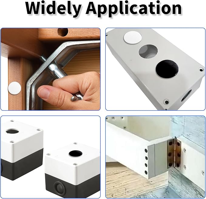 25 Pcs OD 0.768"(19.5mm) Black Hole Knockout Locking Plugs,Plastic Nylon Round Drilling Hole Plugs,Flush Type Panel Round Snap in Fastener,Tube Fastener Cover for Furniture Insert End Caps