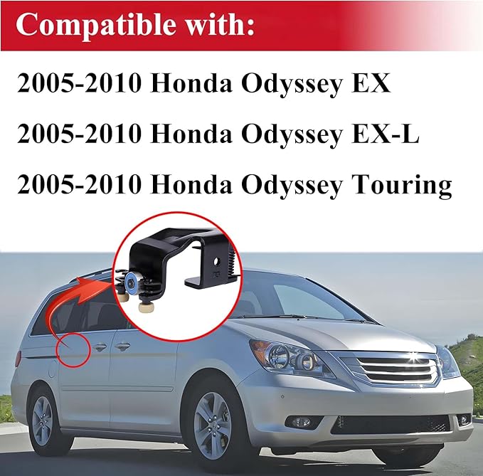 Right Power Sliding Door Roller Assembly Compatible with 2005-2010 Honda Odyssey EX EX-L Touring, W/Door Holder, Replace # 72521-SHJ-A21, 924-129, Passenger Side