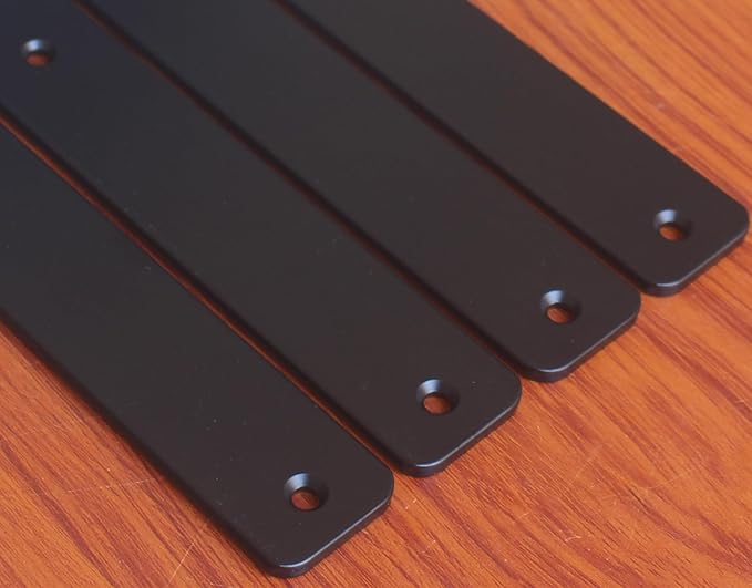16 Pack - L 8" x H 6" x W1.5, 5mm Thick Black L Shelf Bracket, Iron Shelf Brackets, Metal Shelf Brackets, Floating Shelf, Shelf Supports with Screws