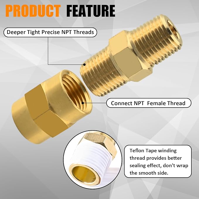 102PCS Brass Pipe Fittings Assortment Kit NPT Adapter, Hex Nipple, Reducer Bushing, Coupling, Reducer Busing, Close Nipple, Hex Head Plug, BulkHead Nut & Countersunk Plug NPT Fittings Kits