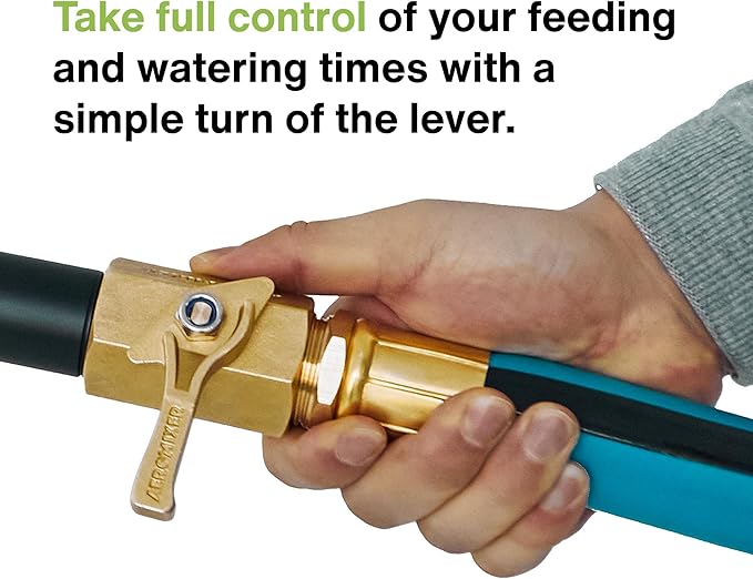 Brass Ball Valve 1" - Solid Brass Garden Hose Shut Off Valve, Female to Female NPT Connection, Heavy Duty Water Hose Valves, Connector for Efficient Liquid Flow Control,Adapter Valves for Garden Hoses