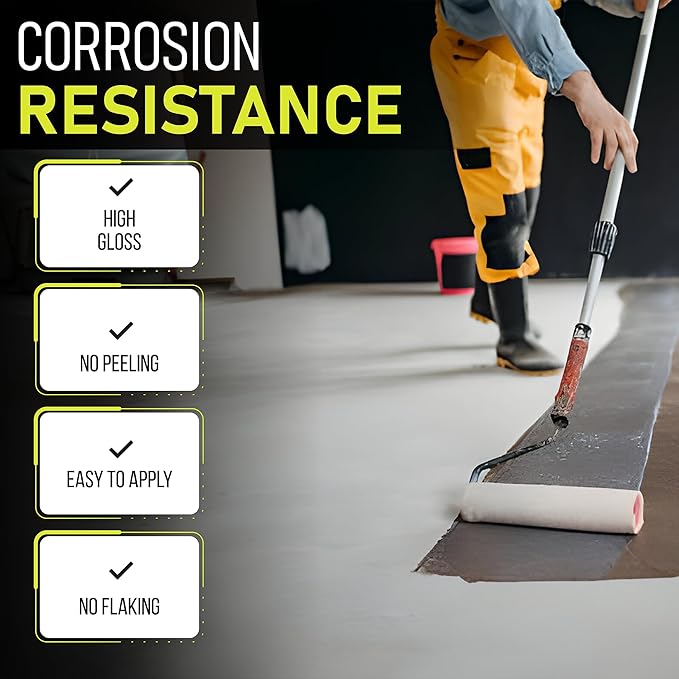 Base Coat 2k Epoxy Primer Paint: High-Performance Protection for Garages, Warehouses, and More – Light Gray, 1 Gallon, 300 sq ft.