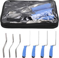 Luqeeg 7Pcs Masonry Trowel Set, Stainless Steel Brick Trowel and Double End Corner Hand Float Kit for Tile Grouting, Pointing Repair, Trimming Narrow Brick Joints, Joint Cleaning