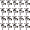 Angle Stop Valve,1/2 Inch Pex X 3/8 Inch OD Compression Angle Shut-off Valve with 1/4 Turn on/off (Pack of 20,ASTM F1807)(VALVE076-20Pack)