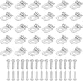 uxcell 50Pcs 3mm(1/8") One Hole Rigid Pipe Strap, 304 Stainless Steel Conduit Clamp Thicken U Bracket Heavy Duty Pipe Clamp with Self-Tapping Screws for Fixing Tube Cable, Silver
