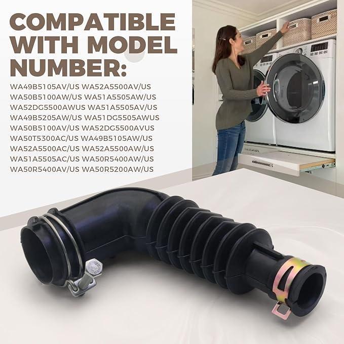 Washer Drain Hose DC97-21561A for Samsung Washing Machine, Washer Tub to Pump Hose