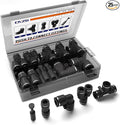 25pcs 1/2" Push to Connect Fittings, 1/2 inch OD Air Line Fittings Tee Pneumatic Air Hose Tubing Quick Connects Kit (T, Straights, Elbow, Splitters,Plugs)