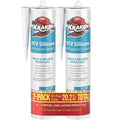 Kraken Bond Gray Silicone Sealant Waterproof% 100-10 fl oz Cartridge - RTV Silicone Caulk Kitchen and Bathroom, All Purpose, Window Caulking Sealant Outdoor, RV, Exterior Use Silicon - 2 Pack