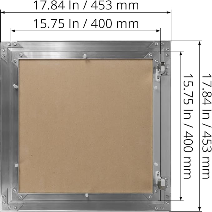 16" x 16" Inch Aluminum Drywall Access Panel - Service Shaft Door - Plumbing, Electricity, Heating, Alarm Wall Inspection hatch for Drywall - Bathroom Service Access Hole Cover