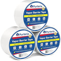 Vapor Barrier Tape with Release Liner, 9 Mil Easy-to-Use Polyethylene Moisture Vapor Barrier Seam Tape for Crawl Space, Repairs, Underlayment, Waterproof, 3.6" x 180', 3 Rolls