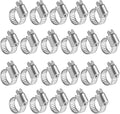 WINL Stainless Steel Hose Clamps - 22 Pack Worm Gear Drive Hose Clamps Micro Size 6 Clamping Range from 5/16 Inch to 7/8 Inch (8mm-22mm) for Automotive Plumbing, 1/2'', 3/4'' Clamps