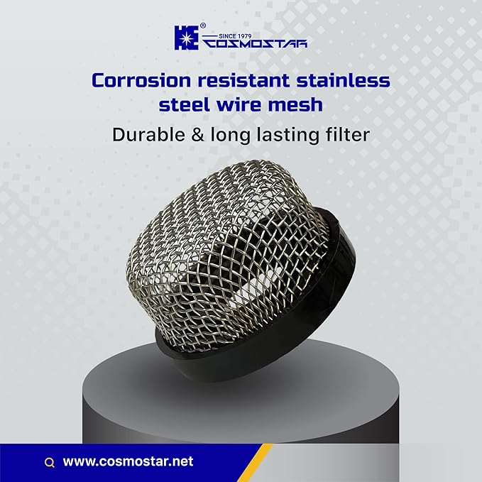 Cosmostar Stainless Steel Strainer ¾ Inch -14, Aerator Screen Wire Mesh Compatible with Livewell Pump, Industrial Plumbing Inline, Garden Washers Water Filter Sprayer Garden Hose Suction Line. (4)
