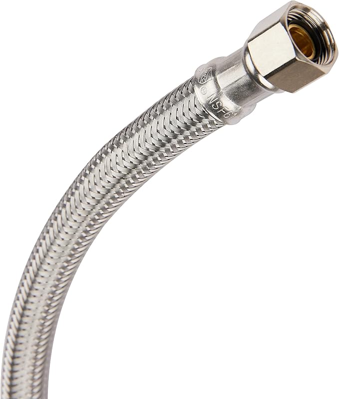 EFIELD Appliance Accessories Dishwasher Hose with 90 Degree FGH Elbow, 6 Feet Length, Water Supply Line, Premium Braided Stainless Steel,(HOSE011)