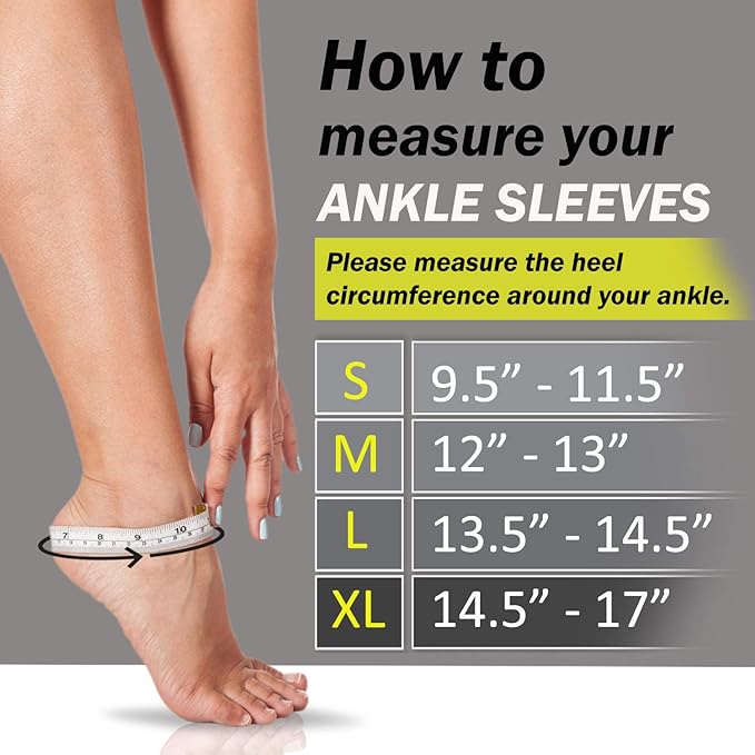 POWERLIX Legs Orthopedic Brace Compression Support Sleeve (Pair) for Swelling, Sprain, Plantar Fasciitis, Arthritis, Tendinitis