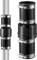 1 Pack Sump Pump Check Valve Fit 1-1/2 inch and 1-1/4 inch Pipe, Check Valve with 4 Pcs Stainless Steel Hose Clamps for Sump Pump Life Expectancy Increase