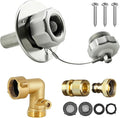 Stainless Steel RV Water Inlet with Quick Connector & 90-Degree Elbow, Leak-Free, Durable for RV, Camper, Boat, Motorhome, Easy Installation, Upgrade Replacement for Water Hookup