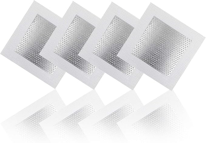 16pcs Drywall Repair Patch Kit, 4" x 4" Self Adhesive Aluminum Wall Repair Patch