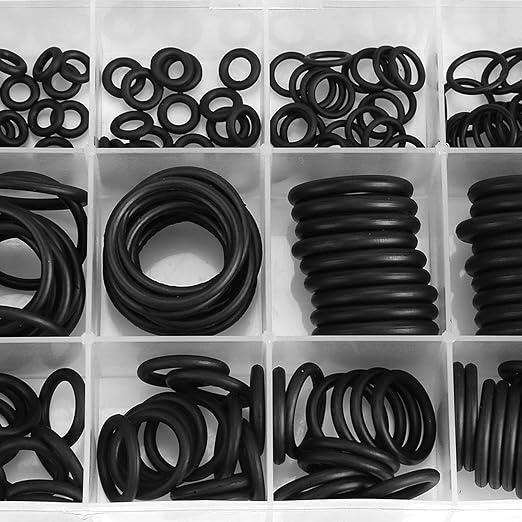 279 Pcs O Ring Assortment Kit, 18 Size Black Rubber O Ring Kit Resist Oil and Heat for Auto Plumbing Hydraulic Hose Faucet Water Air or Gas Repair