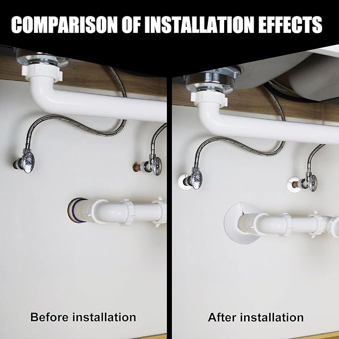 6 Pcs Fit 0.98 Inch Flange Water Pipe Cover Decoration White 25mm(0.98 Inch) Plastic PP escutcheon plate 0.98 inch Cover for Wall Pipe Tube Decoration