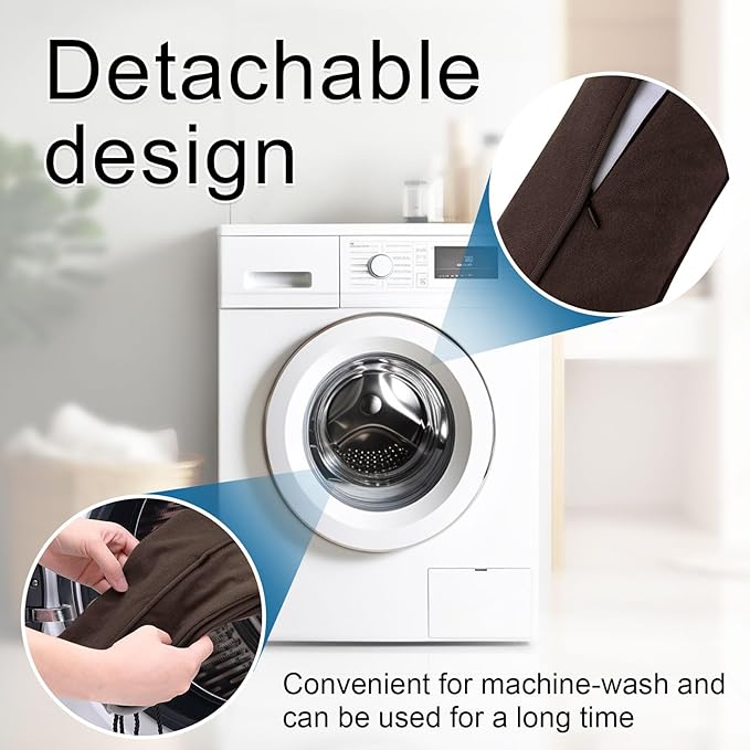 hyha 36 Inch Door Draft Stopper, Blocks Hot Cold Air with Removable Washable Cover, Gaps Up to 3 Inch, All-Season Noise and Wind Seal, Under Draft Stopper for Bottom of Door Window, Chocolate
