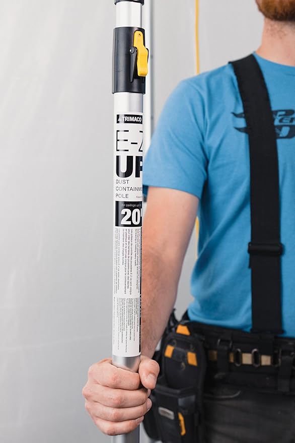 Trimaco 54738 Heavy Duty E-Z Up 20ft. Dust Containment Pole, 2 Pack, Silver, 40 Foot