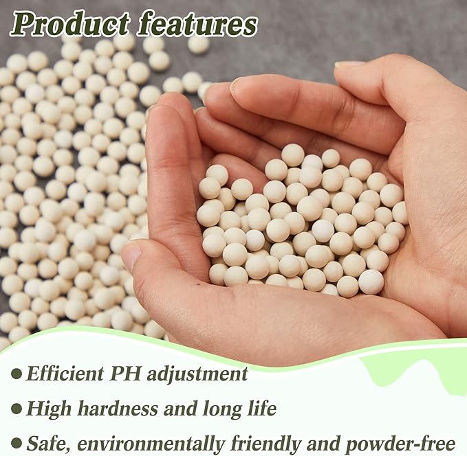 3.3 lbs 7-8mm Refill Condensate Neutralizer, Pickling Waste Liquid Neutralizer, Acidic Water Increases Alkalinity, Condensing Water Heater buffer Filler, Condensate Neutralizes Ball (2 Bag)