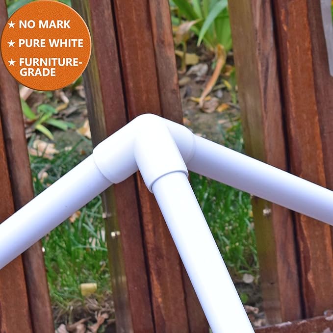 1/2" PVC Fittings 3 Way (10-Pack) Furniture Grade, Elbow Connector, Heavy Duty for DIY Furniture, Frames, UV Resistant - Compatible with 1/2" Schedule 40 PVC Pipes‌