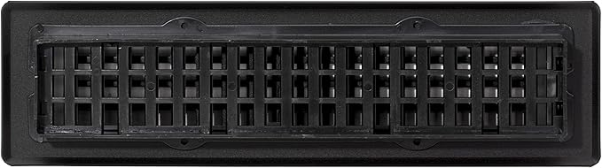 Decor Grates LTH212-BLK Lattice Floor Register, 2x12 Inches, Black