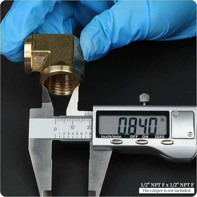 U.S. Solid 2pcs 90 Degree Barstock Street Elbow Brass Pipe Fitting (1/2" NPT Female x 1/2" NPT Female)