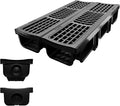 B Class Driveway Channel Drain with HDPE Grate-19.7Lx5.5Wx3.9H in. Shallow Profile Trench Drain System,2 Pack Total Length 39.4in,Heavy Duty Trench Drain for Garage,Parking Lot,Concrete