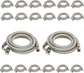 (20 Pack) Seelink 4FT Dishwasher Hose, 3/8" Comp x 3/4” FHT Stainless Steel Water Supply Line with 90 Degree FGH Elbow