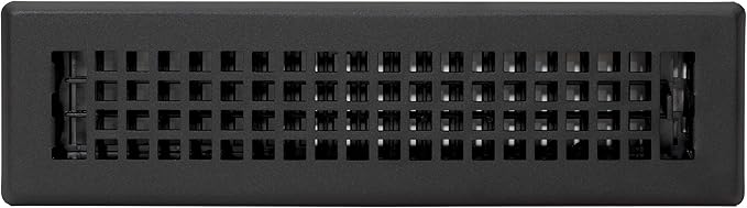 Decor Grates LTH212-BLK Lattice Floor Register, 2x12 Inches, Black